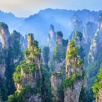 Ķīnas klasika un Avataru kalni. Pekina, Zhangjiaje Nacionālais parks, Šanhaja