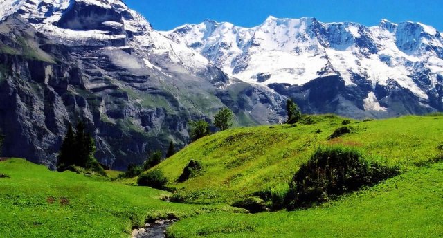 Alpu elpa: no ledus alām līdz ūdenskritumiem