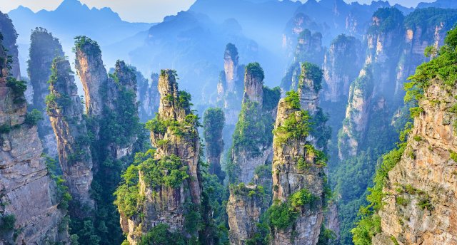 Ķīnas klasika un Avataru kalni. Pekina, Zhangjiaje Nacionālais parks, Šanhaja