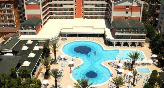 Viesnīcas skats Ēģiptē, Hurgada ar baseinu
