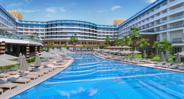 Viesnīcas skats Ēģiptē, Hurgada ar baseinu