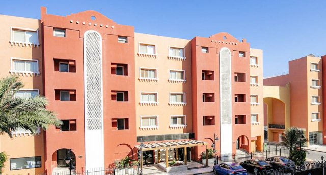 Viesnīcas skats Ēģiptē, Hurgada ar baseinu