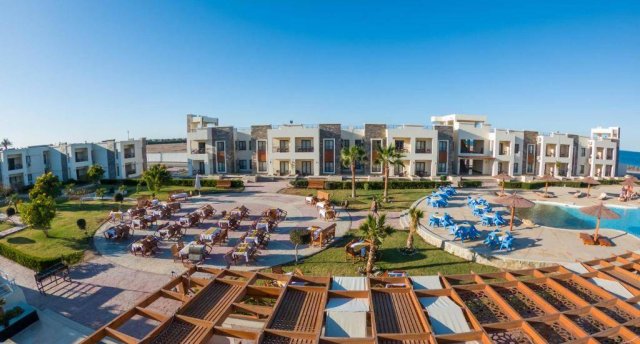 Viesnīcas skats Ēģiptē, Hurgada ar baseinu