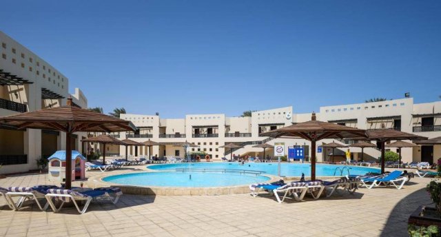 Viesnīcas skats Ēģiptē, Hurgada ar baseinu