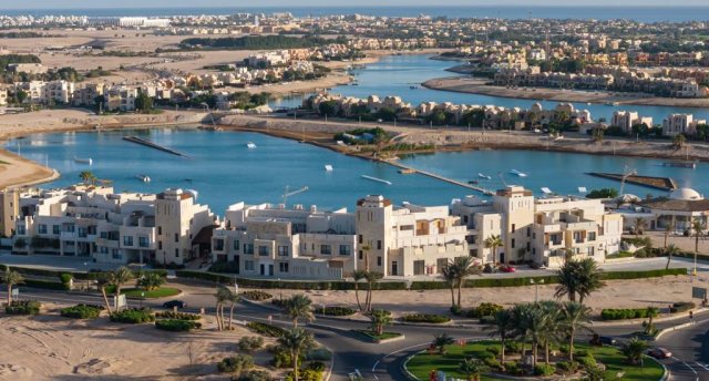 Viesnīcas skats Ēģiptē, Hurgada ar baseinu